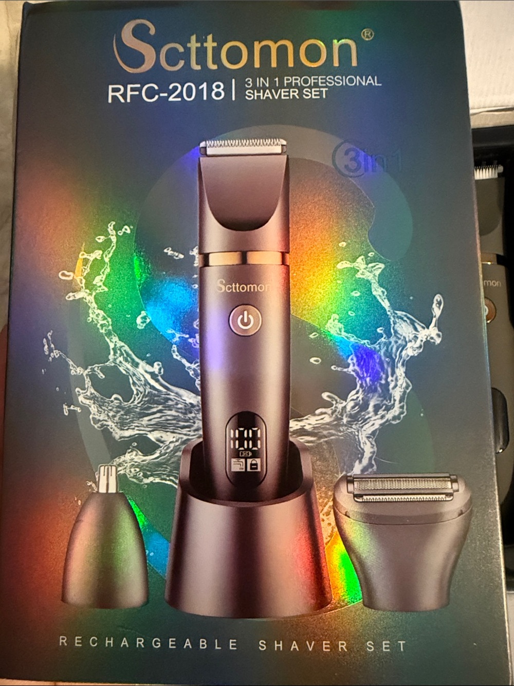 RFC-2018 Men's 3-in-1 Rechargeable Shaver Set - Brown